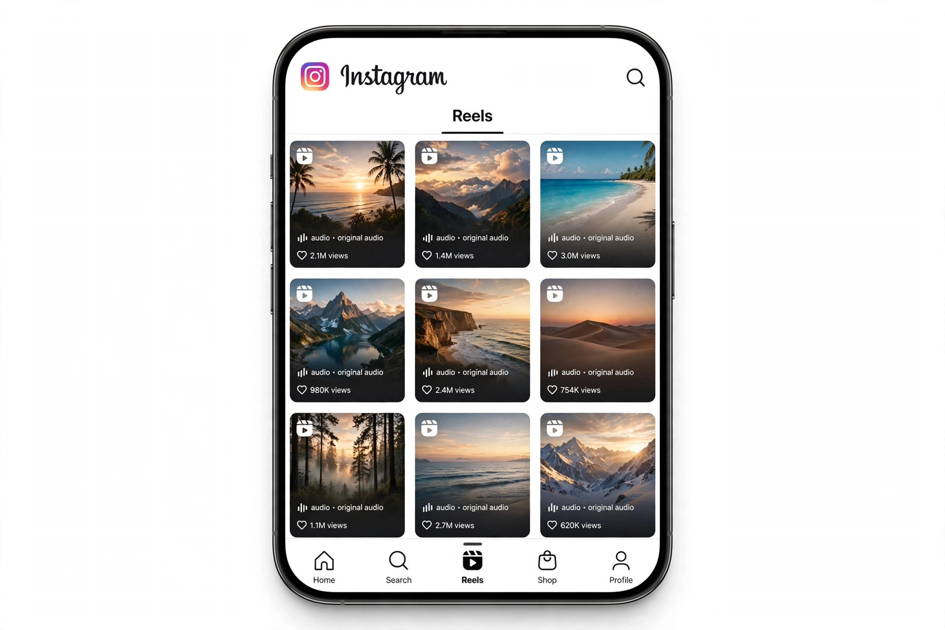 Find an Instagram Reel or video for MP3 download