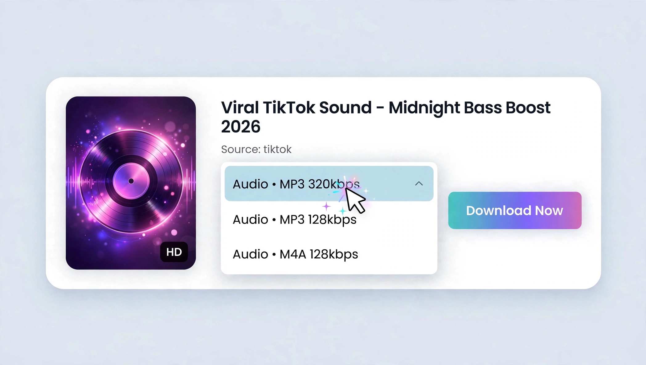 Review available TikTok audio download option