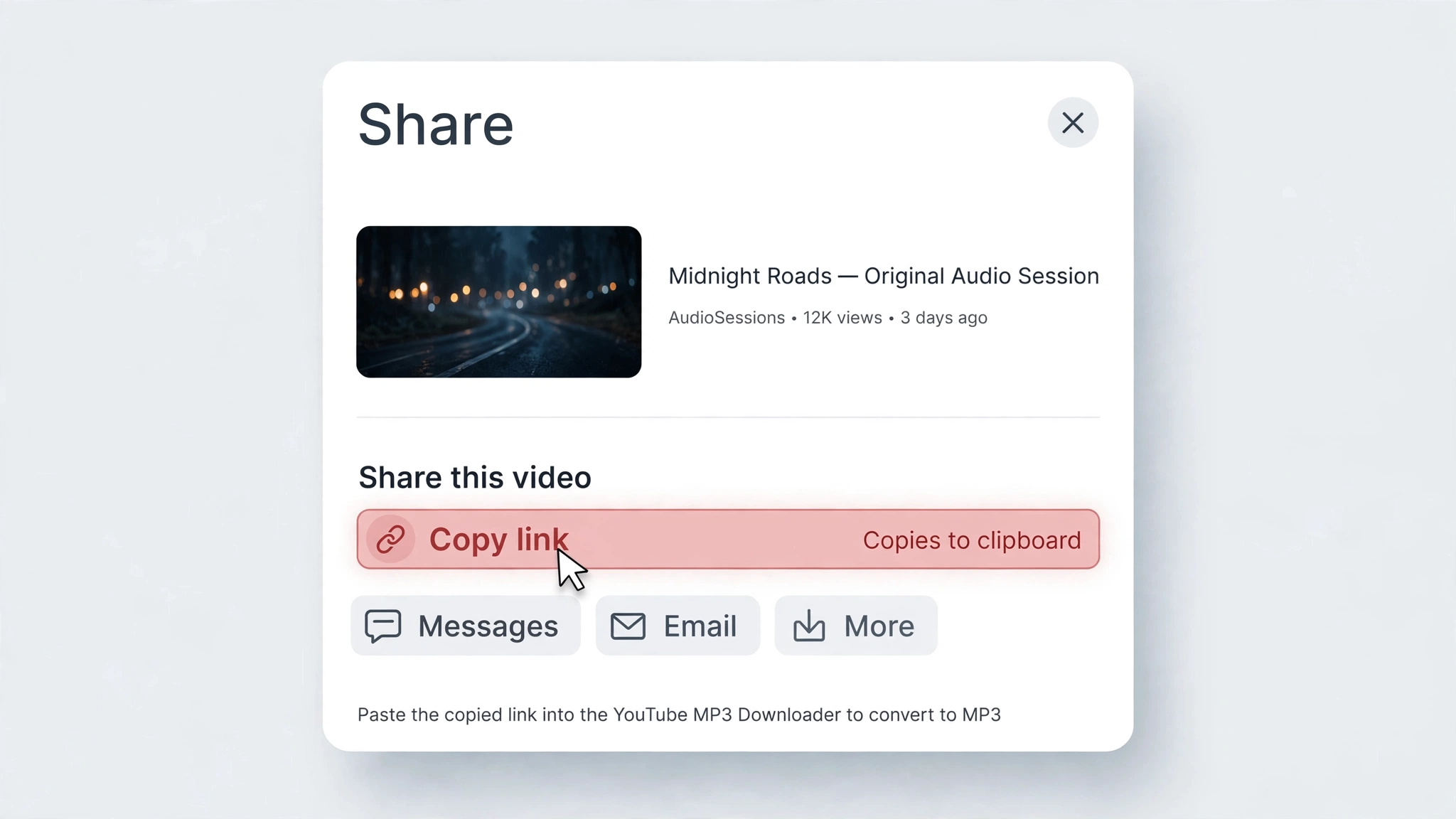 Finding a YouTube video before downloading its audio