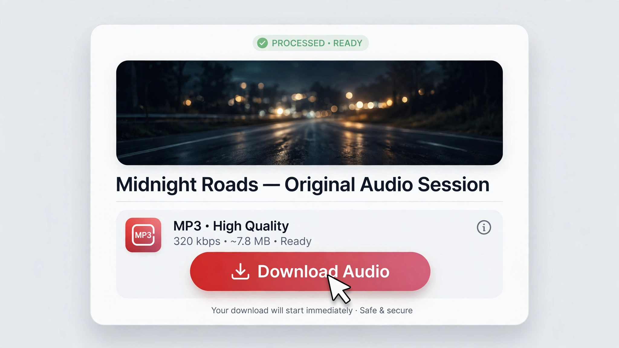 Downloading an available MP3 audio file
